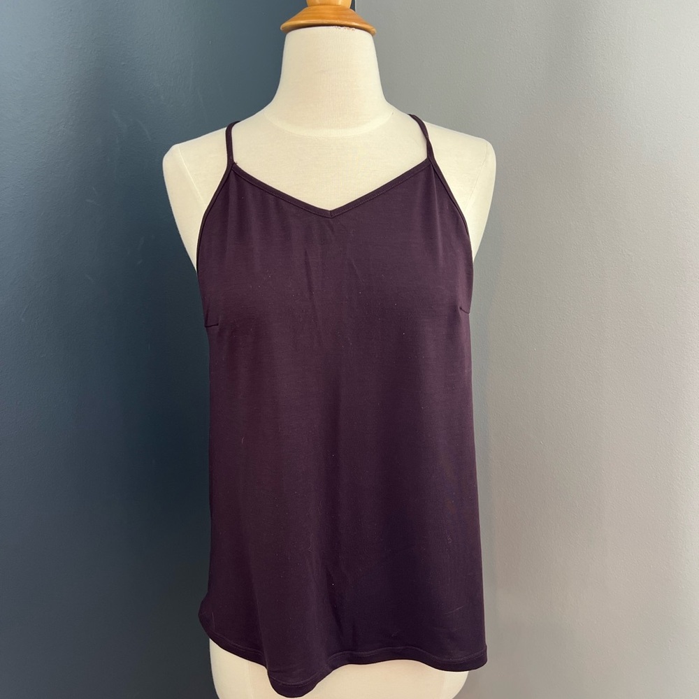 MPG Plum Purple Strappy Back Athletic Tank Size Medium
